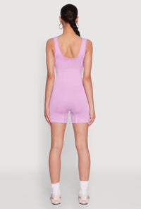 Mineral Wash Corset Detail Biker Romper