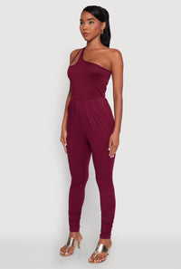 Stylish Cut Out One Shoulder Jumpsuit