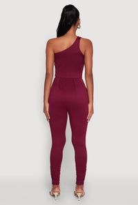 Stylish Cut Out One Shoulder Jumpsuit