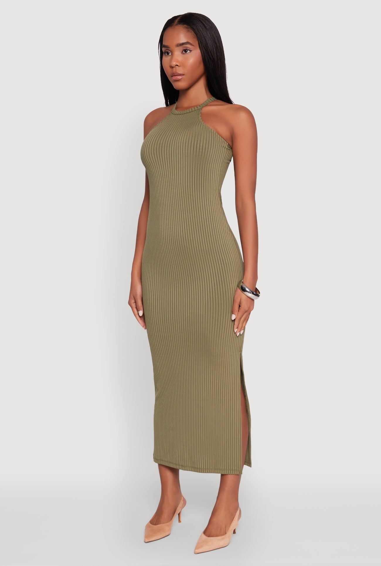 High Neck Maxi Tank Dress