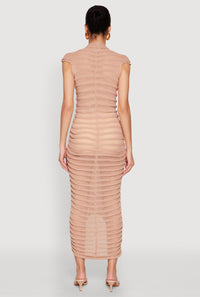 Shadow Striped Knit Midi Dress