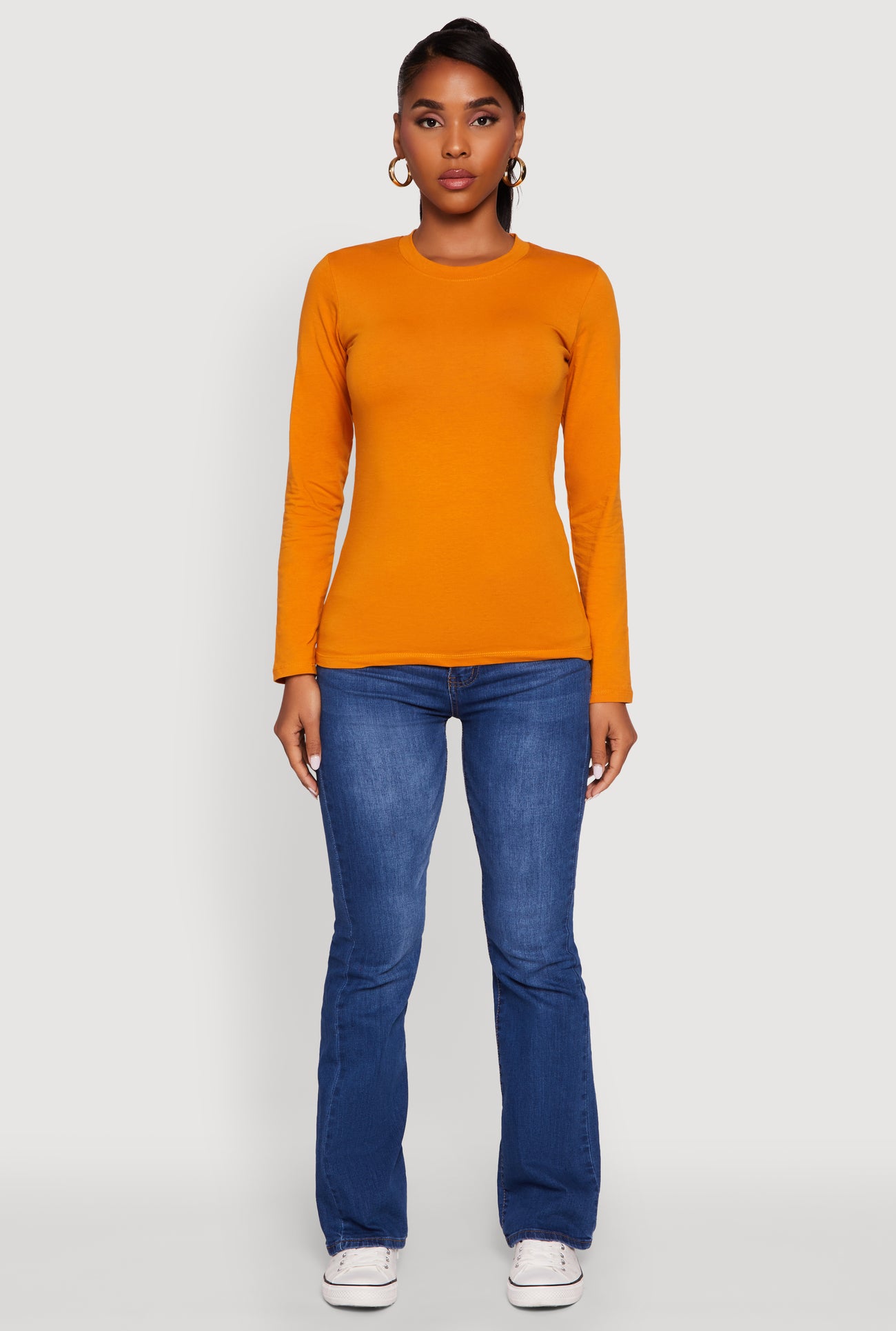Long Sleeve Basic Crew Neck T-Shirt