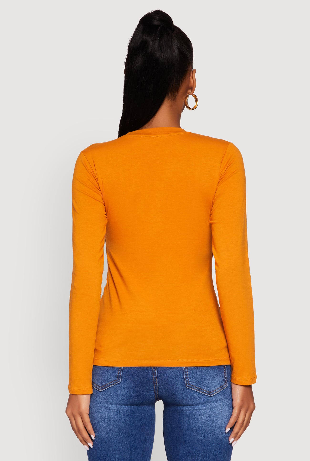 Long Sleeve Basic Crew Neck T-Shirt