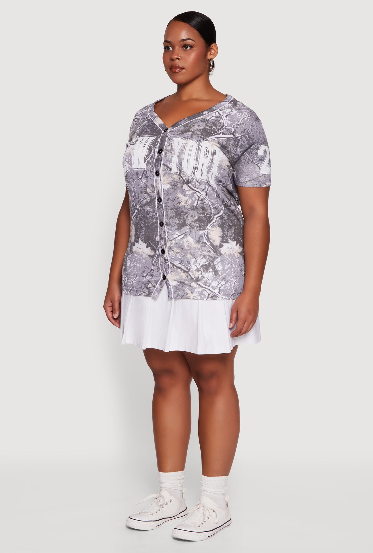 Fashion Baseball Jersey Shirt Dress Open Jersey Outfit For Ladies