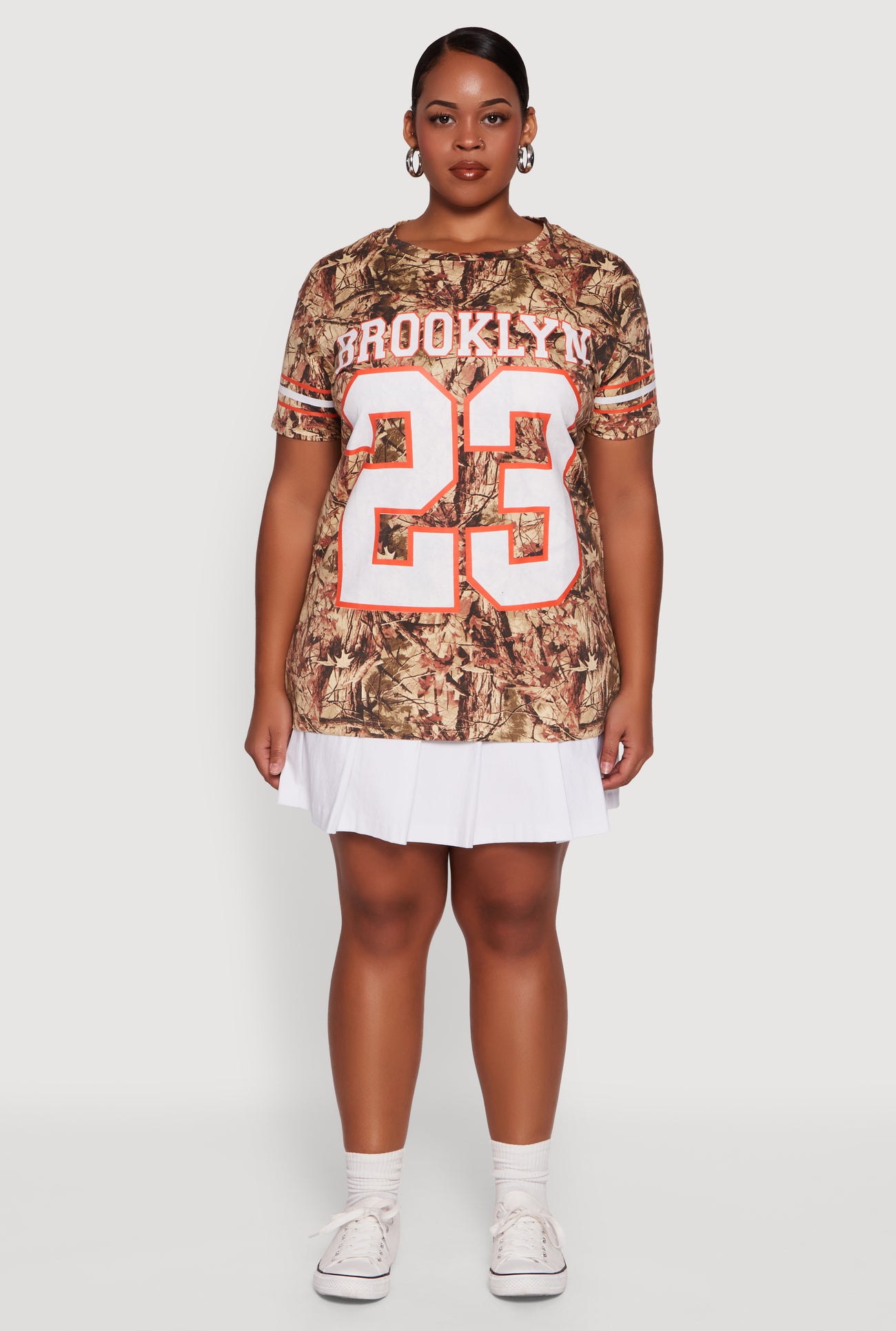 Plus Size Hunter Camo Brooklyn 23 Football T-Shirt