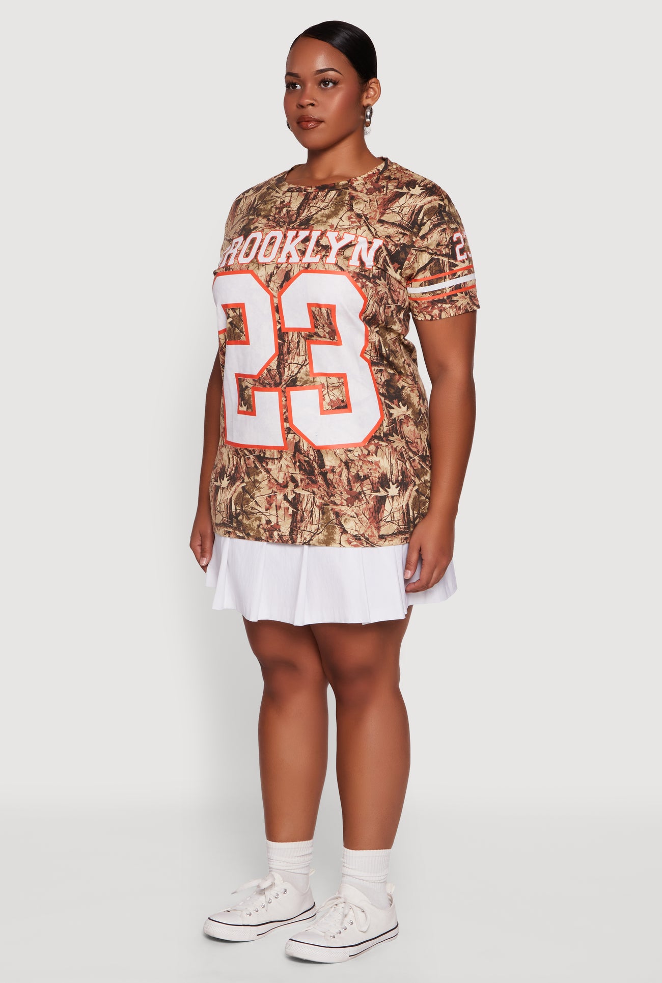 Plus Size Hunter Camo Brooklyn 23 Football T-Shirt