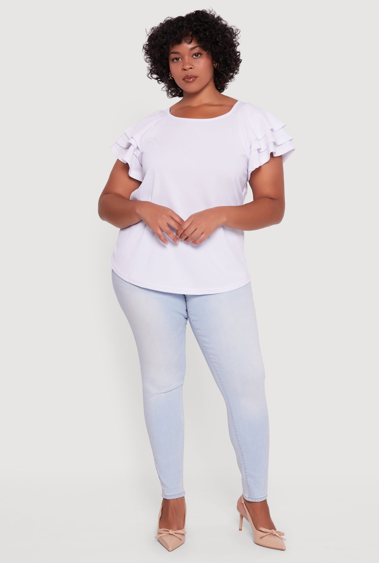 Womens Blouse White Short Sleeve Blouse Plus Size Design Plus Size