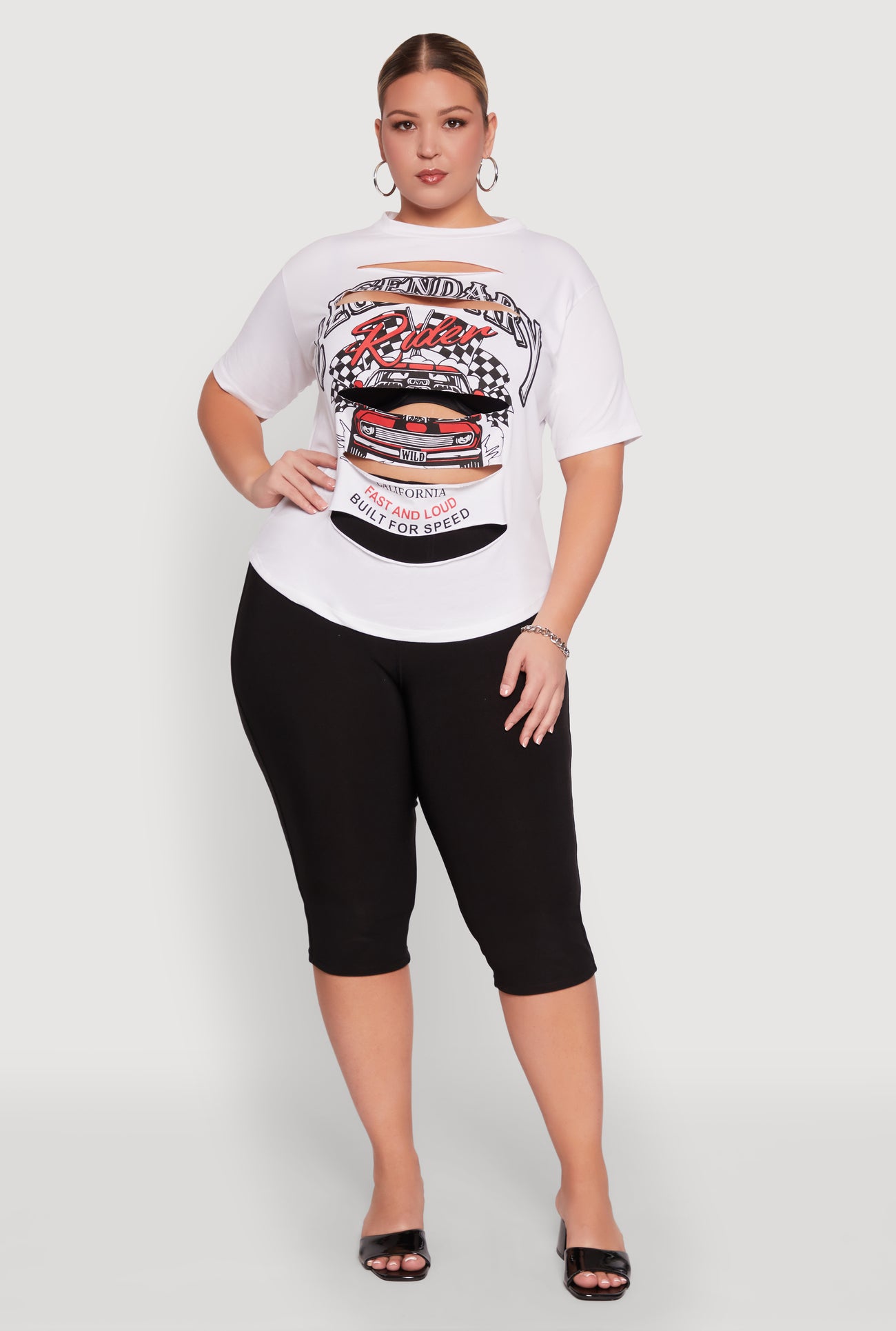 Plus Size Legendary Rider California Graphic T-Shirt