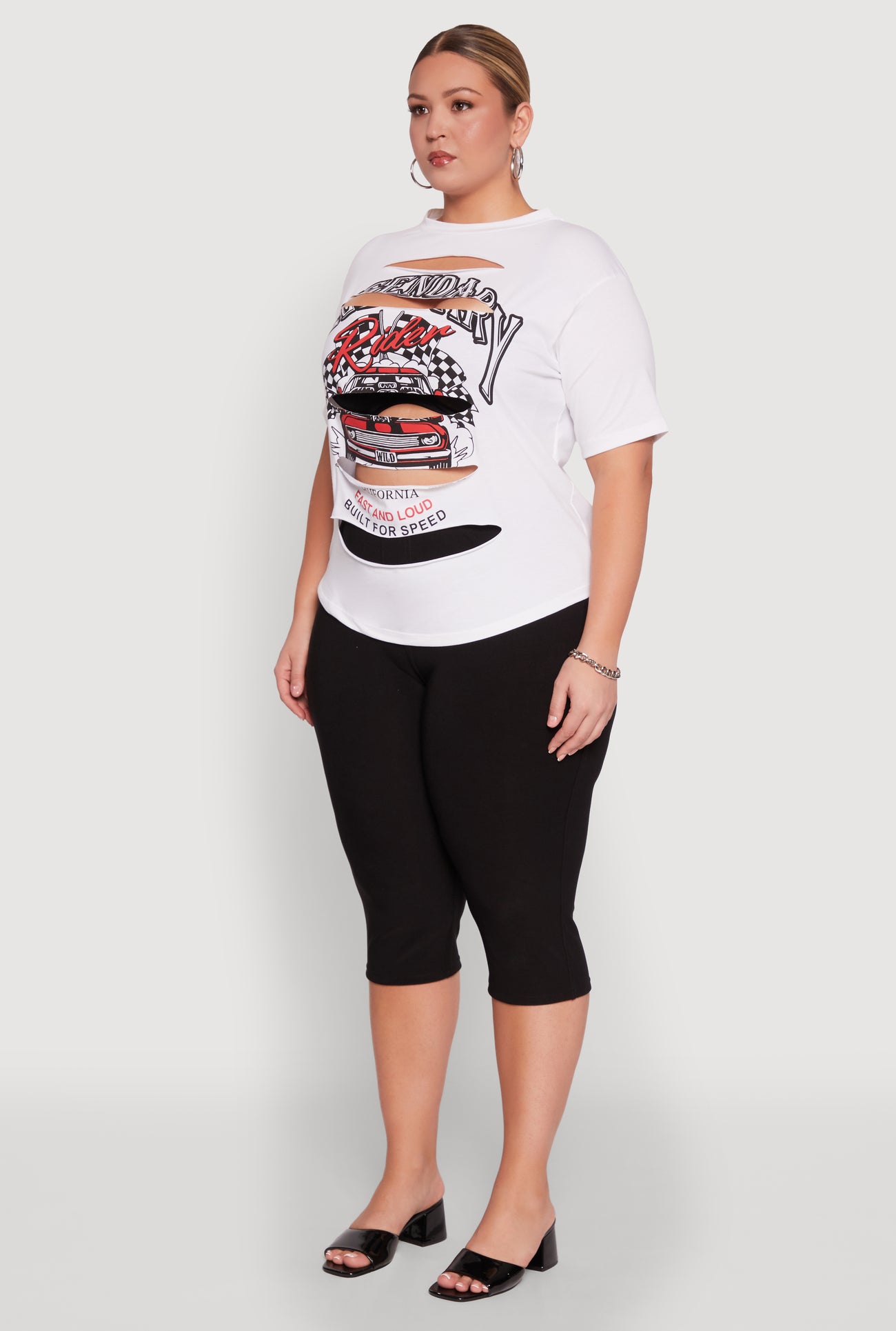 Plus Size Legendary Rider California Graphic T-Shirt