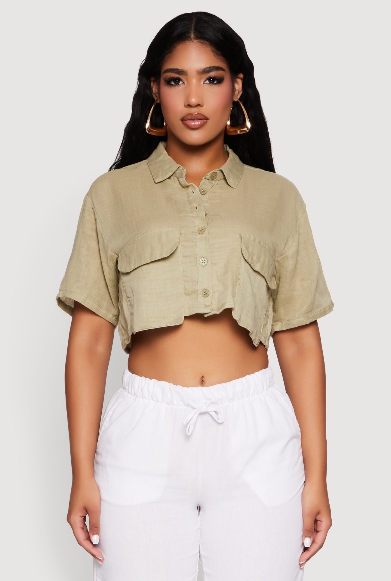 Cargo Pocket Crop Top