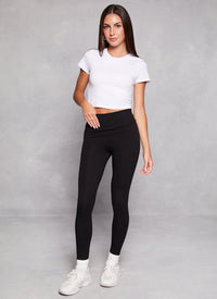Basic Crew Neck Cropped Tee