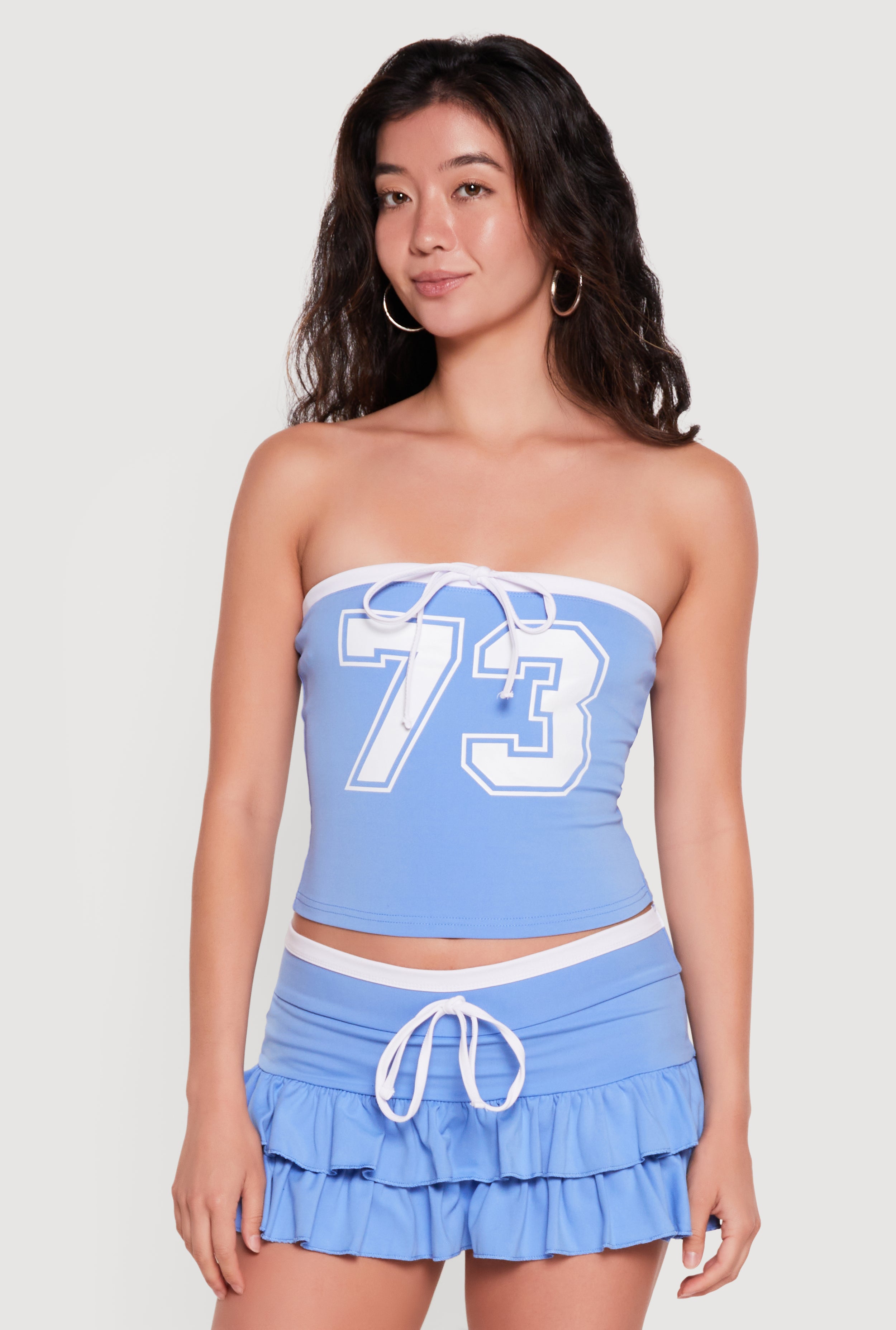 Cropped 73 Graphic Tube Top
