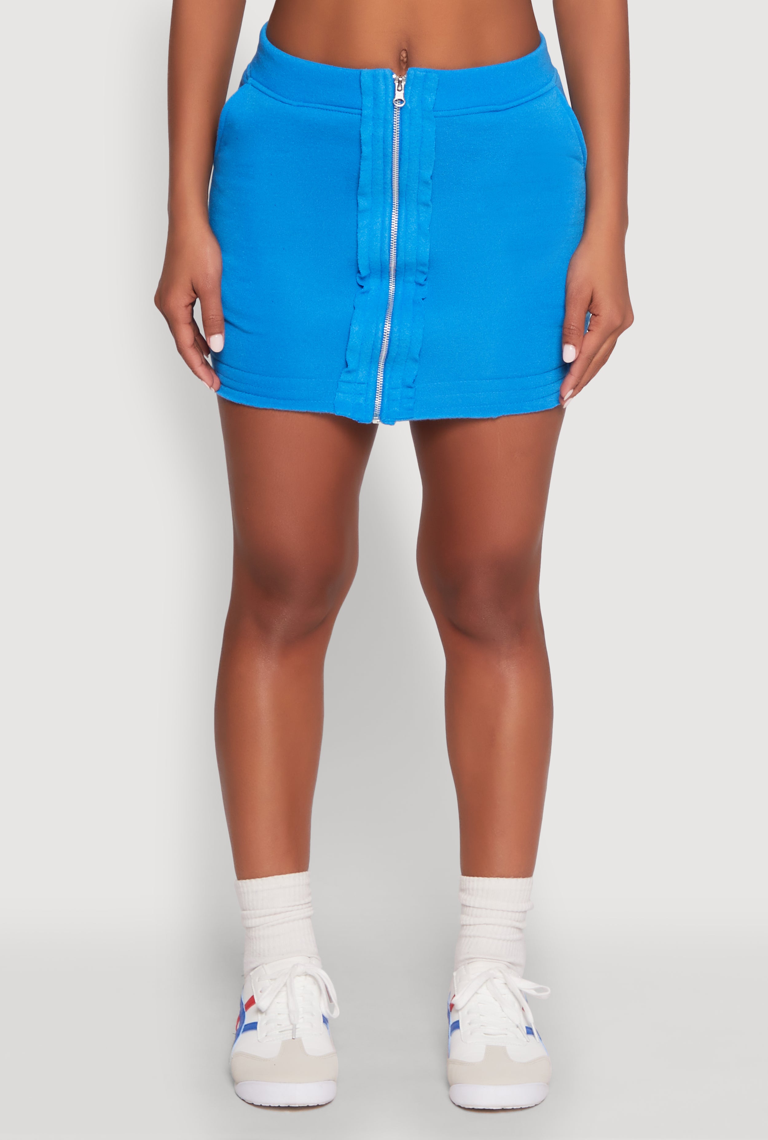 Fleece Lined Zip Front Skirt