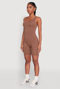 Scoop Neck Tank Biker Romper