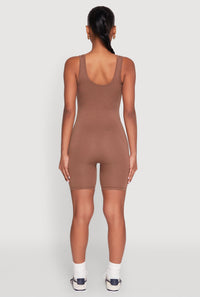 Scoop Neck Tank Biker Romper