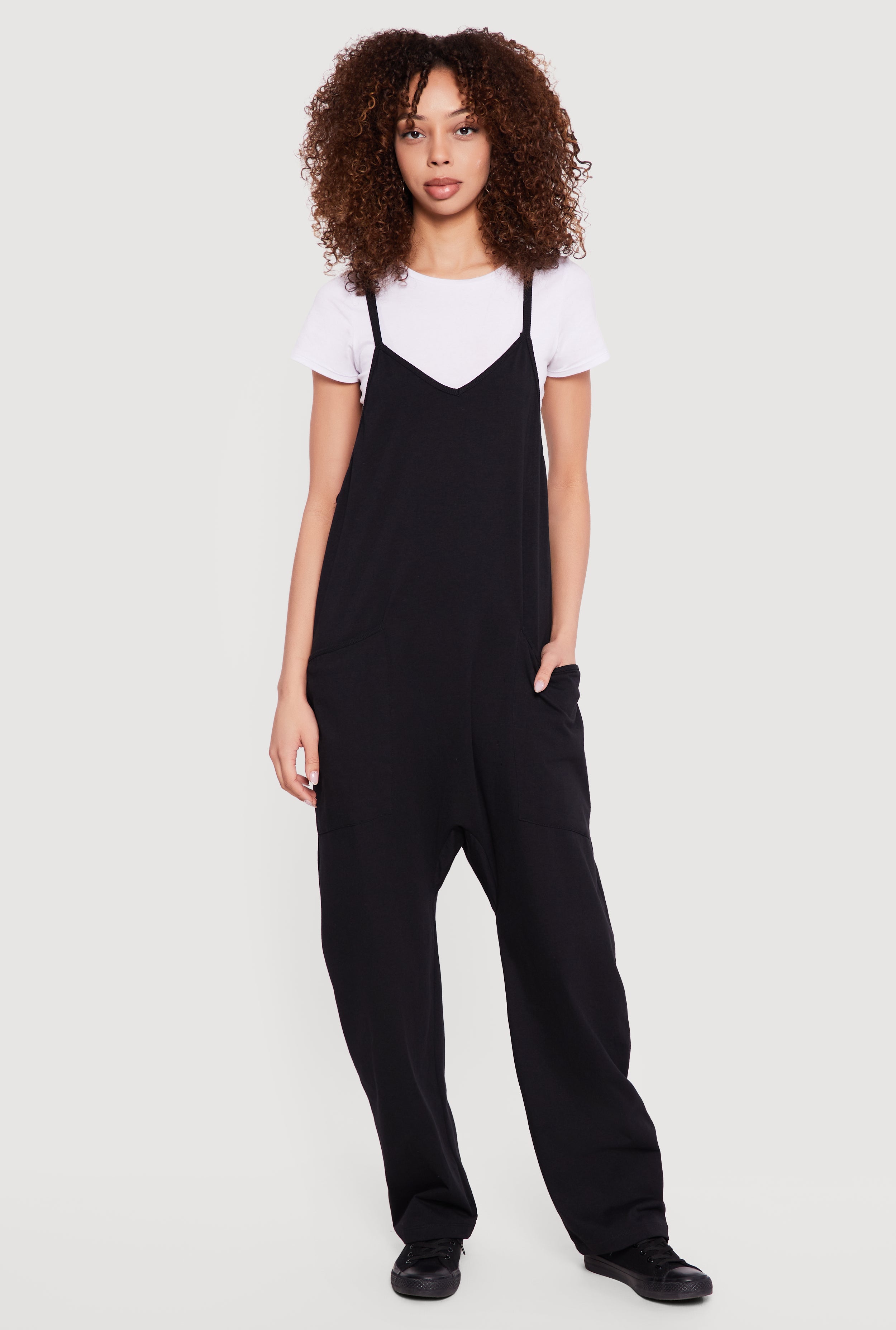 Oversized Cami Jumpsuit with Pockets