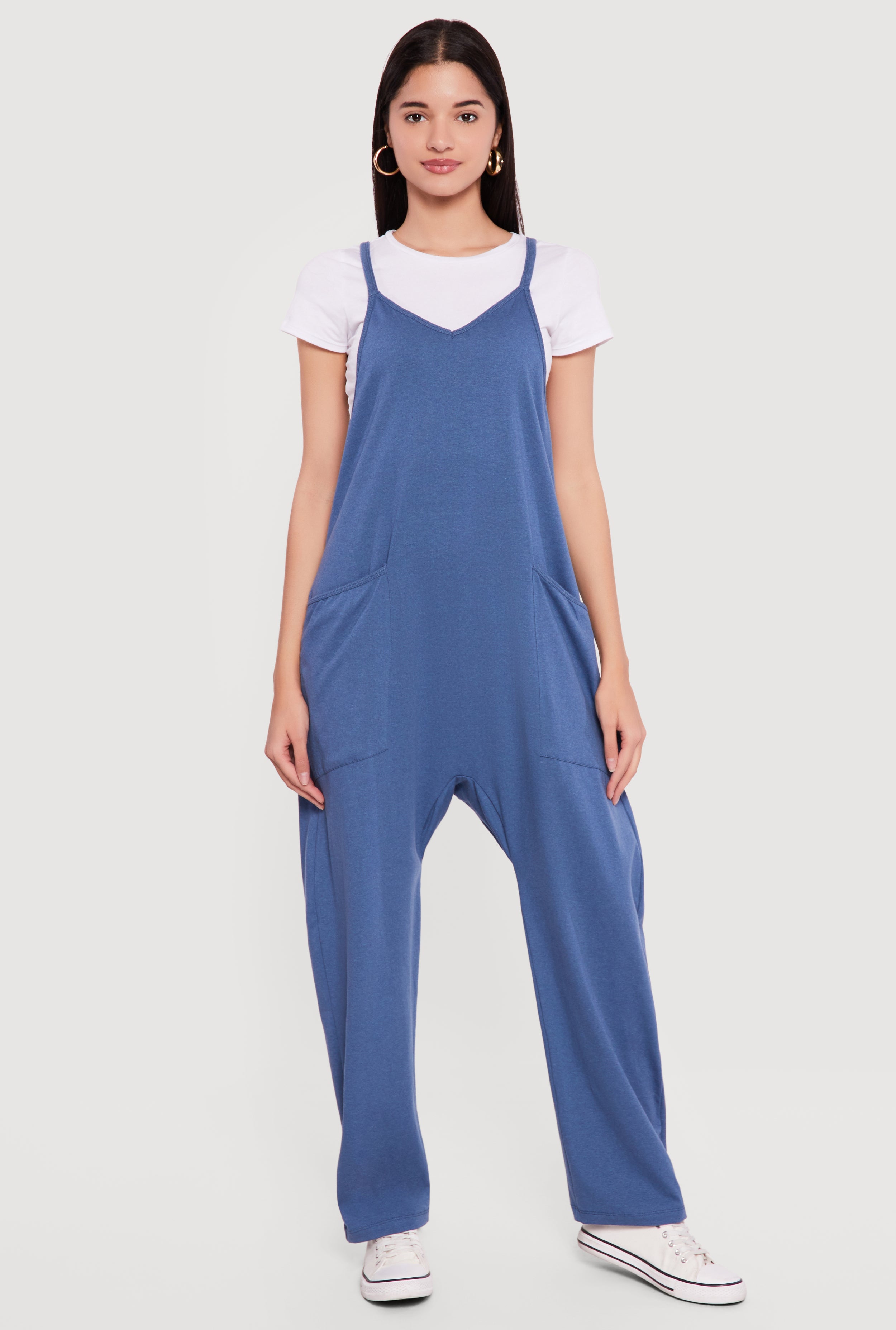 Oversized Cami Jumpsuit with Pockets