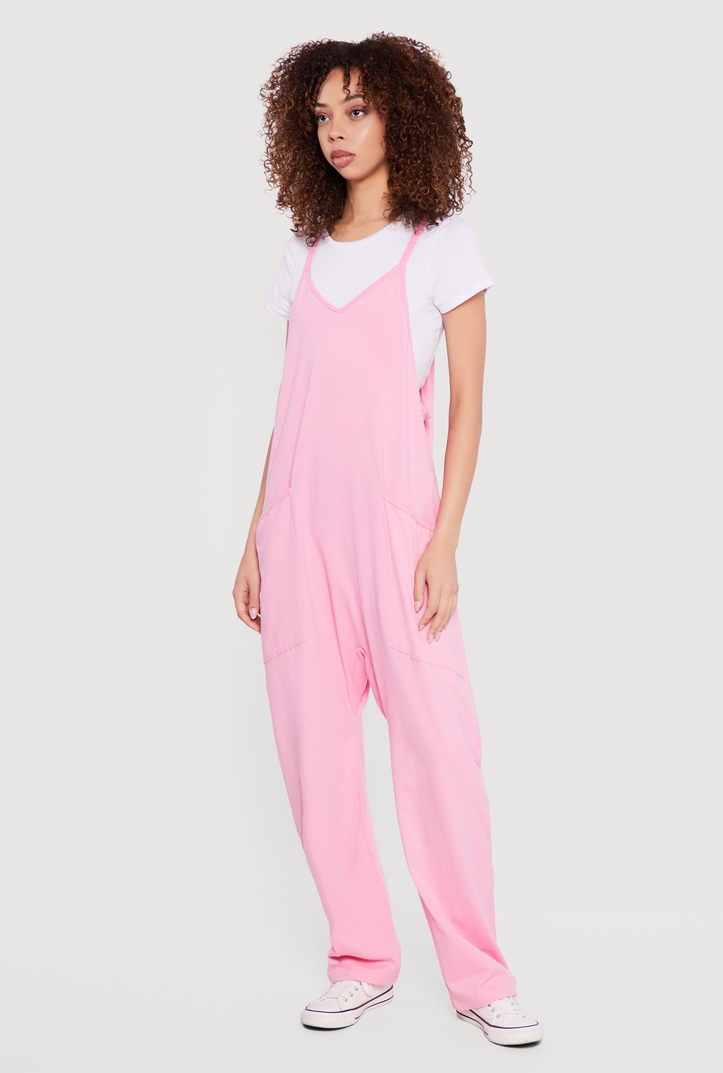 Oversized Cami Jumpsuit with Pockets