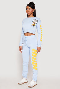 Fleece 94 Love Graphic Cropped Sweatshirt
