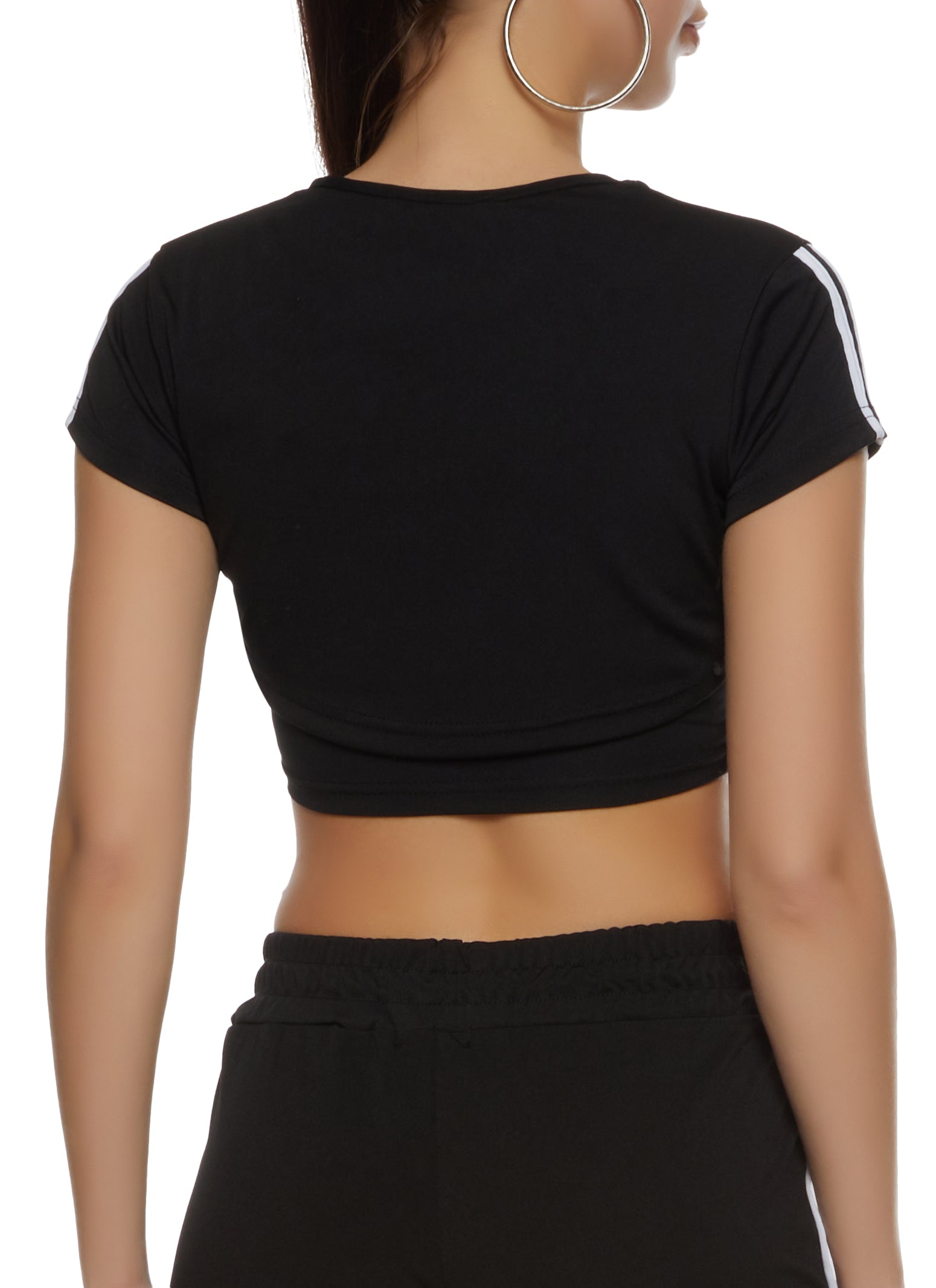 Active Cropped Tee and Tank Top Set