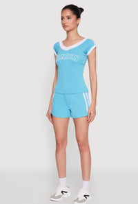 Contrast Trim London Graphic Top