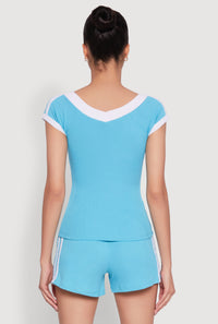 Contrast Trim London Graphic Top