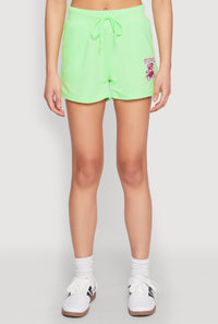 French Terry Bear Graphic Shorts