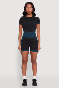 Striped Detail Seamless Crop Top