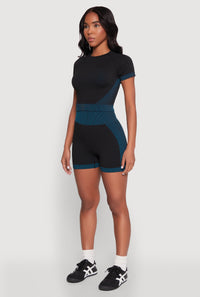Striped Detail Seamless Crop Top