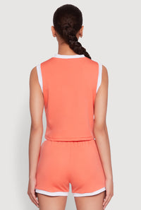 New York Graphic Contrast Trim Tank Top