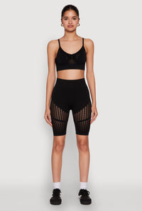 Seamless Laser Cut Cami Crop Top