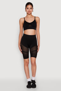 Seamless Laser Cut Cami Crop Top