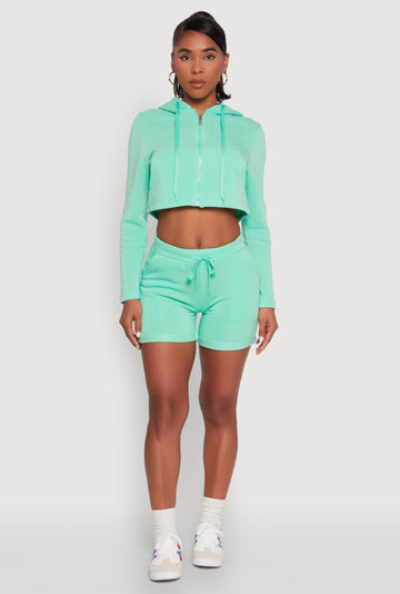 Fixed Cuff Drawstring Sweatshorts