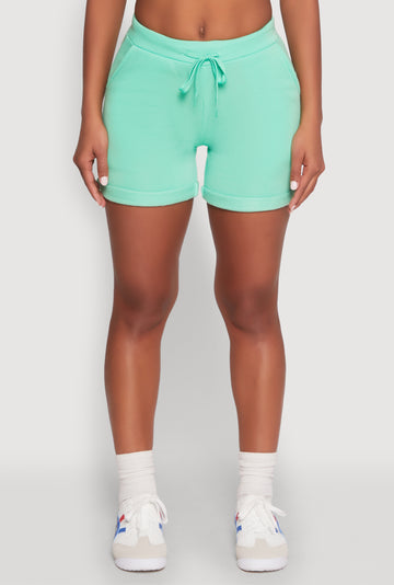Fixed Cuff Drawstring Sweatshorts