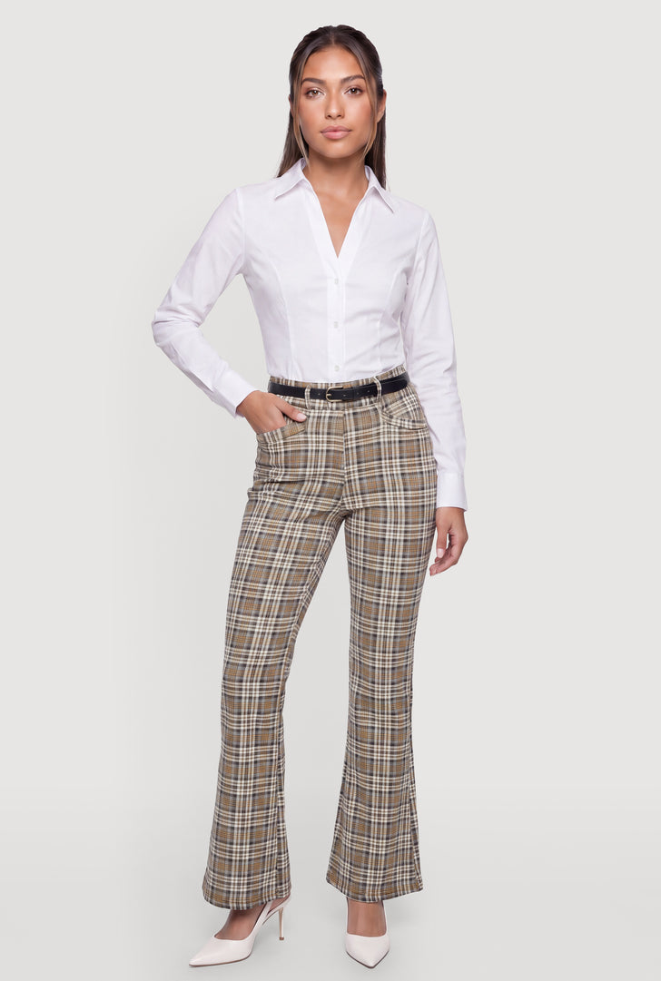 where to buy women's dress pants Womens Work Casual Elastic High Waisted Lounge Wide Leg Pants Loose Comfy Business Office Trousers Pocket at Amazon Clothing store up shirt and flats or a pair of high heels and youll be the most stylish person in the office Freedom Flex Slim Straight Leg