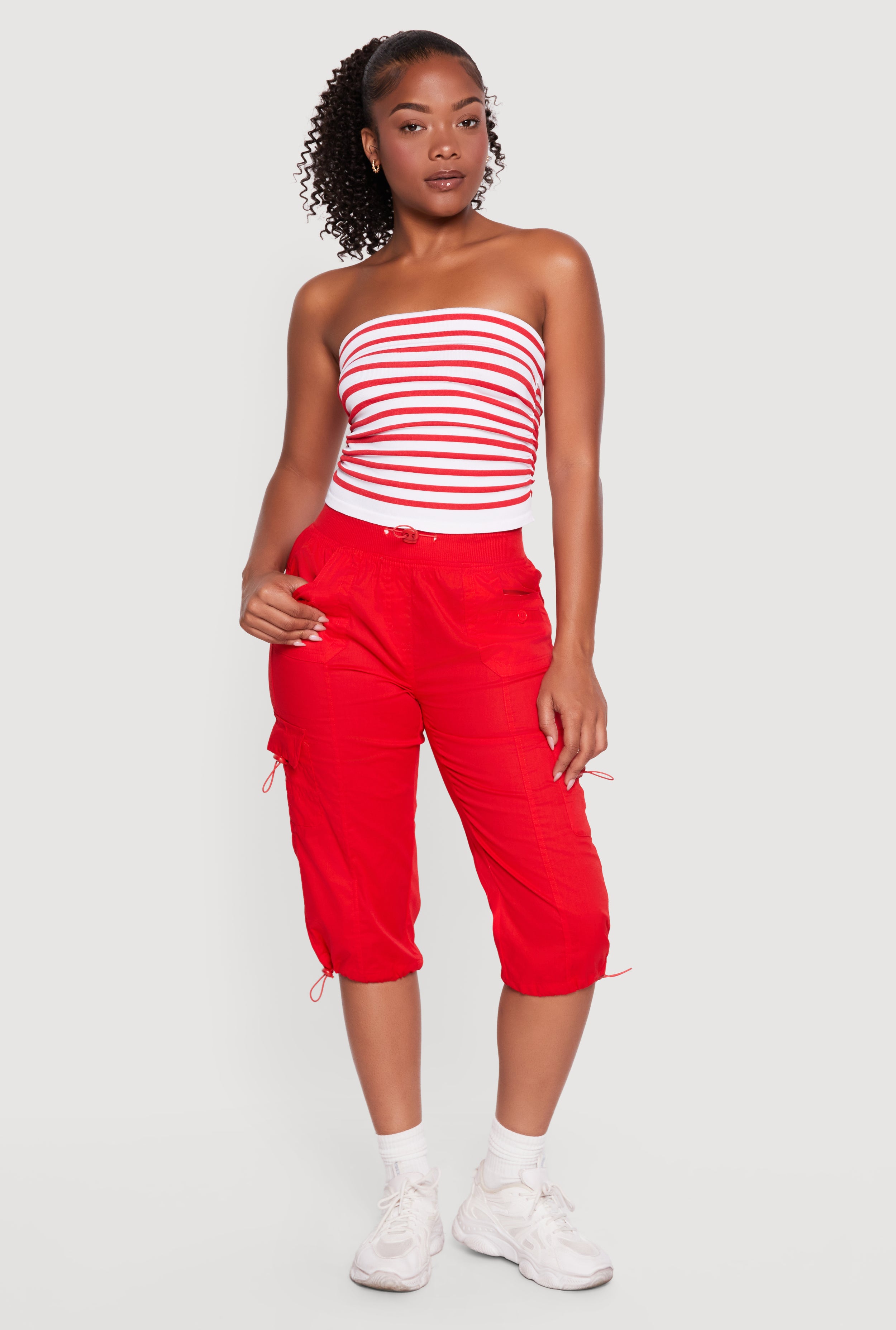 Women's Drawstring Capri Pants | Rainbow Shops