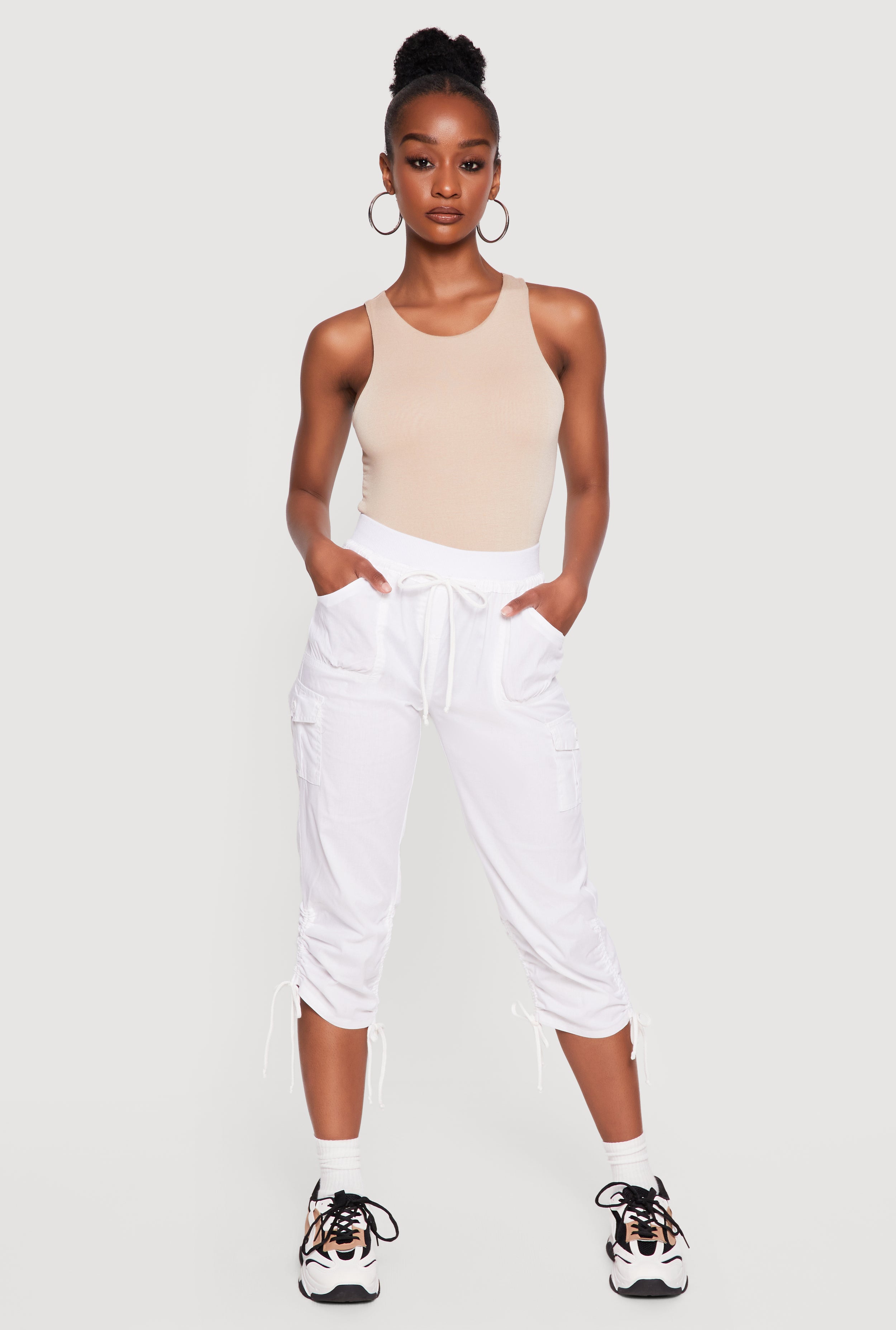 パンツ draw drawers Capri Pants Women's Drawstring Capri Pants | Rainbow Shops