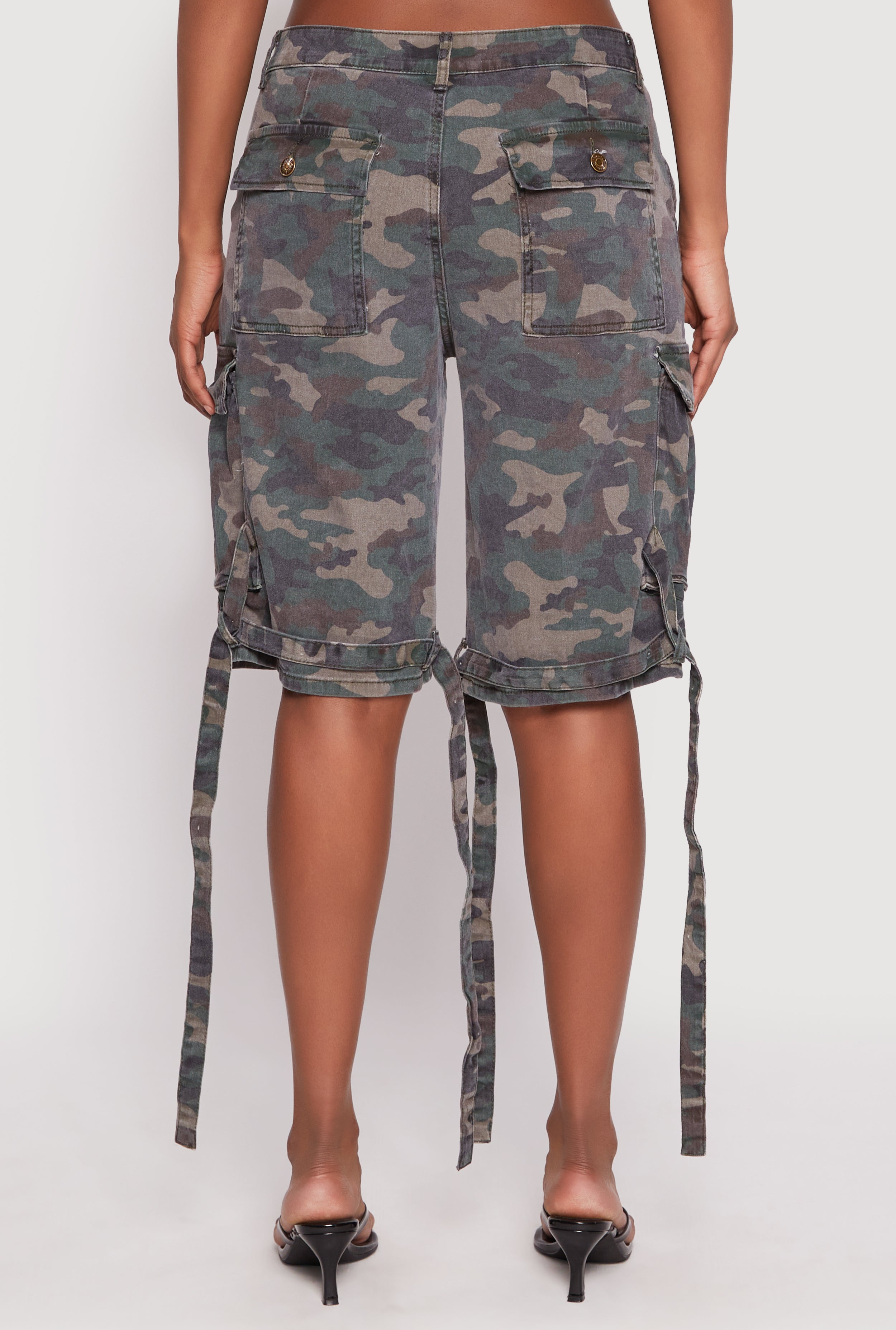 【SATIIIZ】Mollyden Cargo Bermuda Pants Mollied Cargo Bermuda Pants - satiiiz