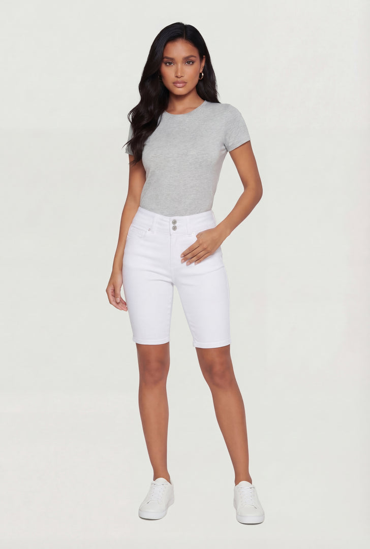 white dress shorts near me Delong Low Rise Linen Shorts
