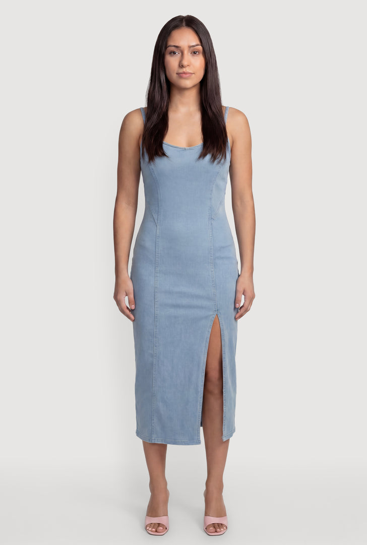 rainbow shops denim dresses Casual Denim Dress