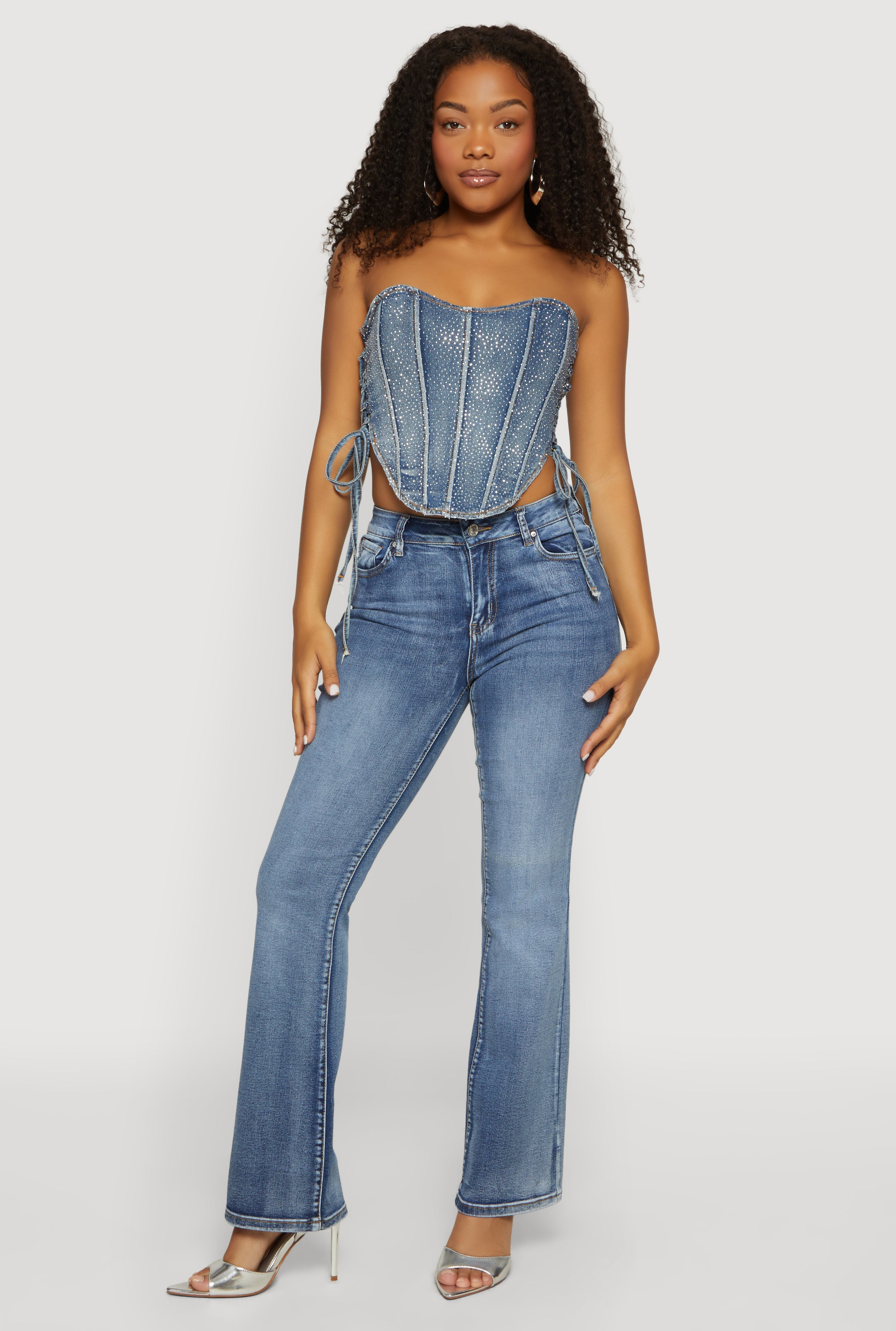 Lace-Up Crop Tops | Rainbow Shops