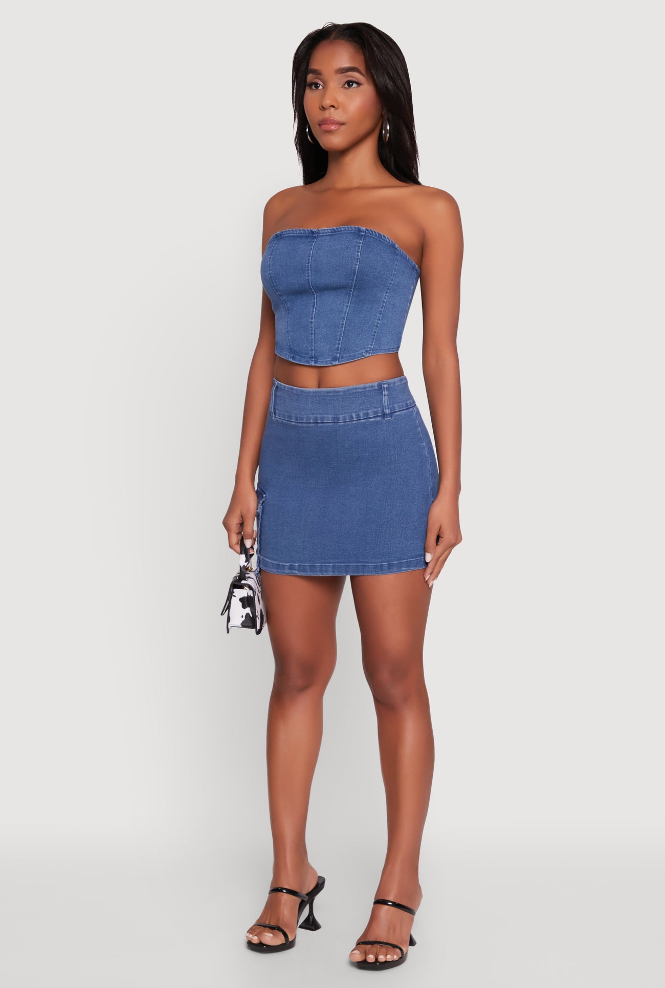 Trendy Corset Tube Top with Cropped Hem