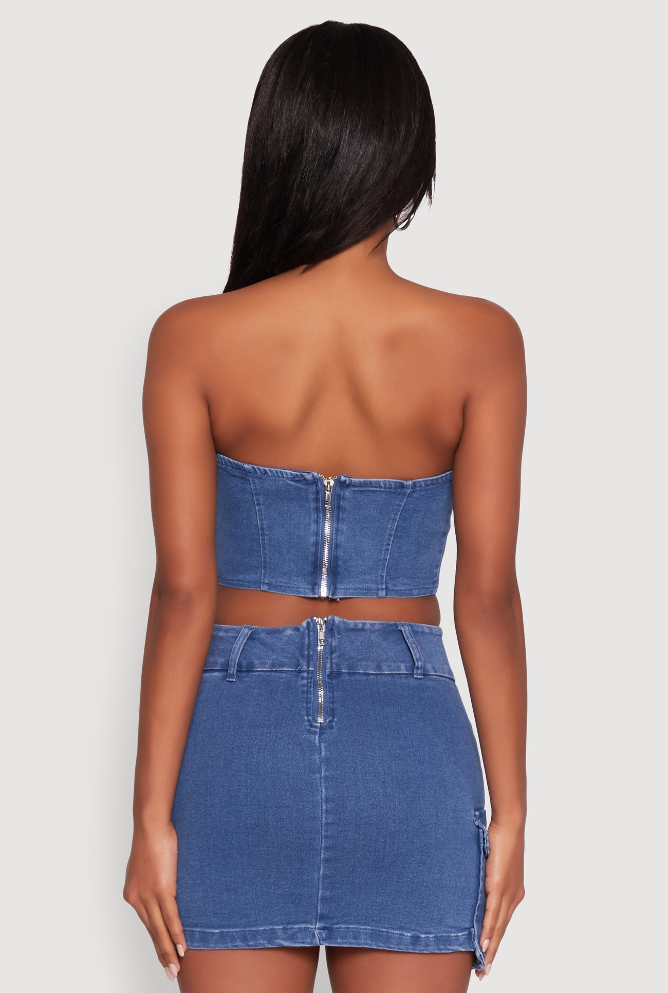 Trendy Corset Tube Top with Cropped Hem