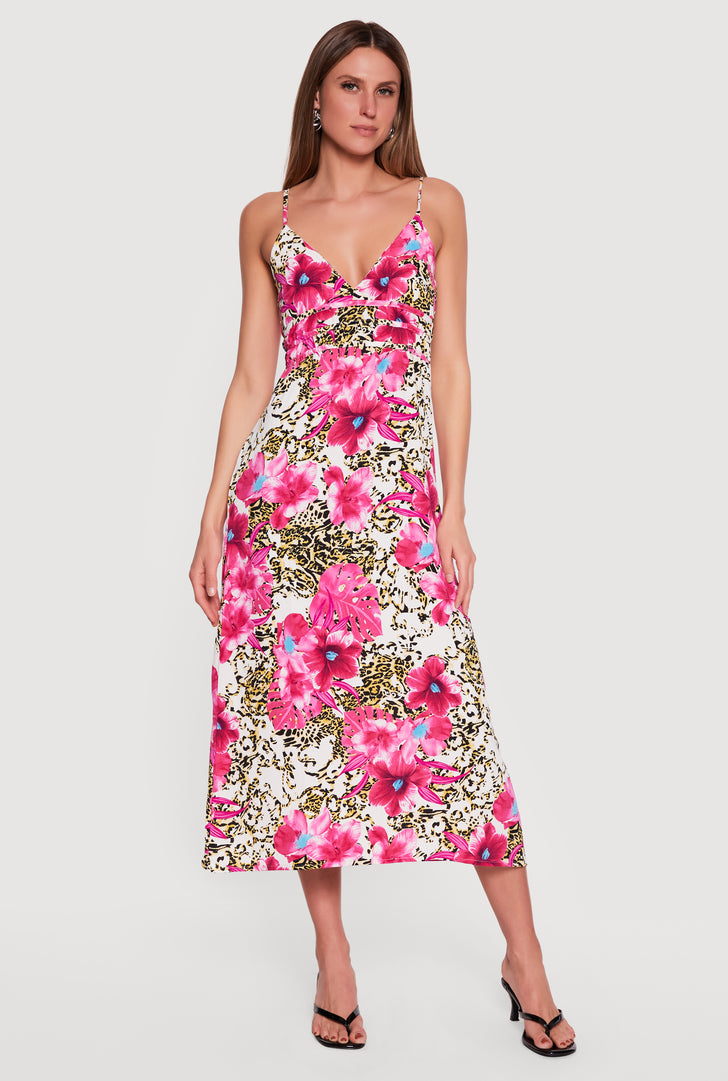 farm rio pink leopard forest dress Leopard Forest Mini Dress