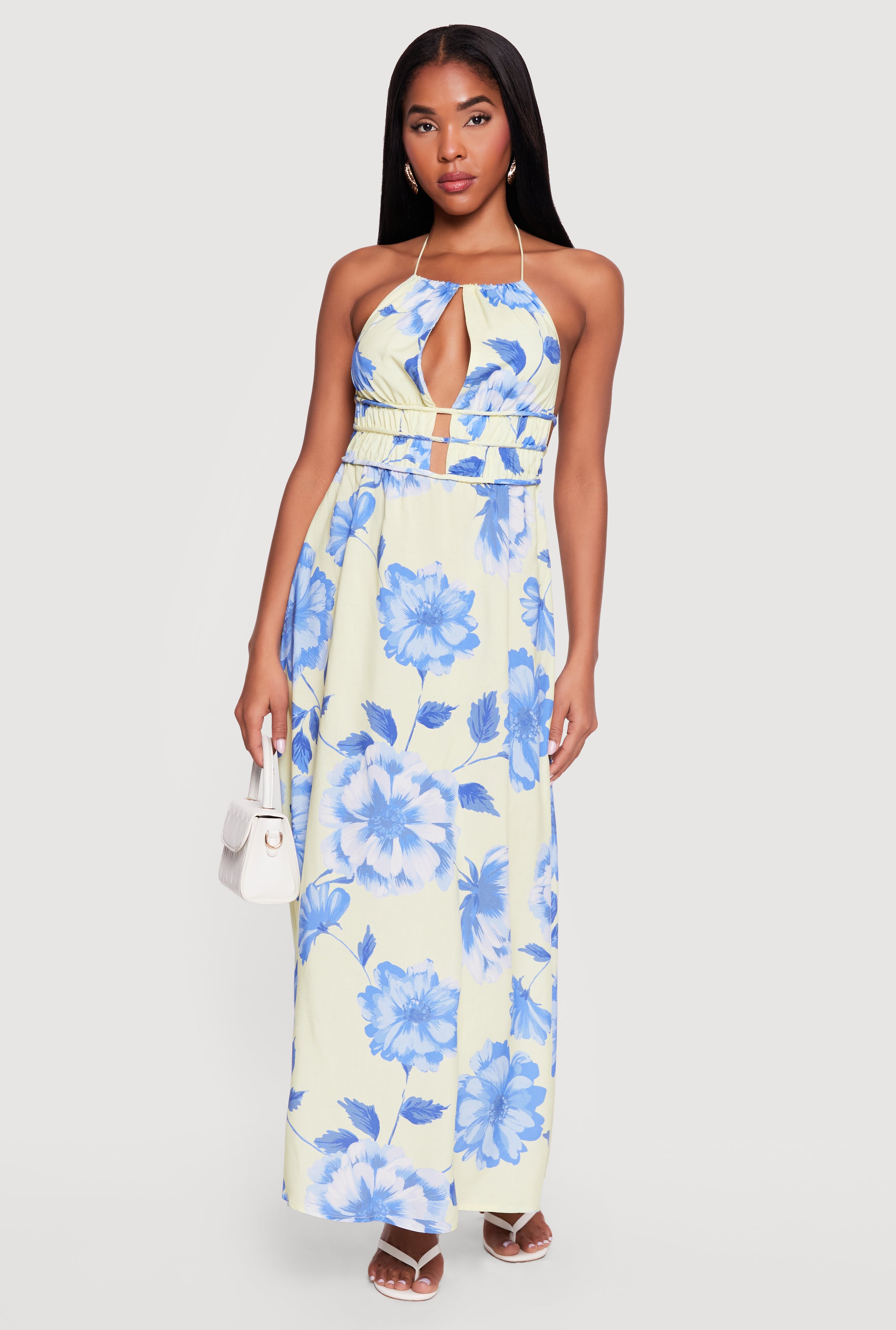 Floral Cut Out Dress | Rainbow Shops