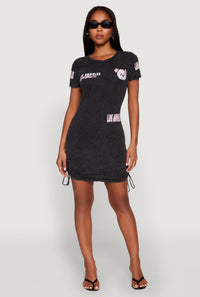 Mineral Wash Los Angeles Graphic Print Dress