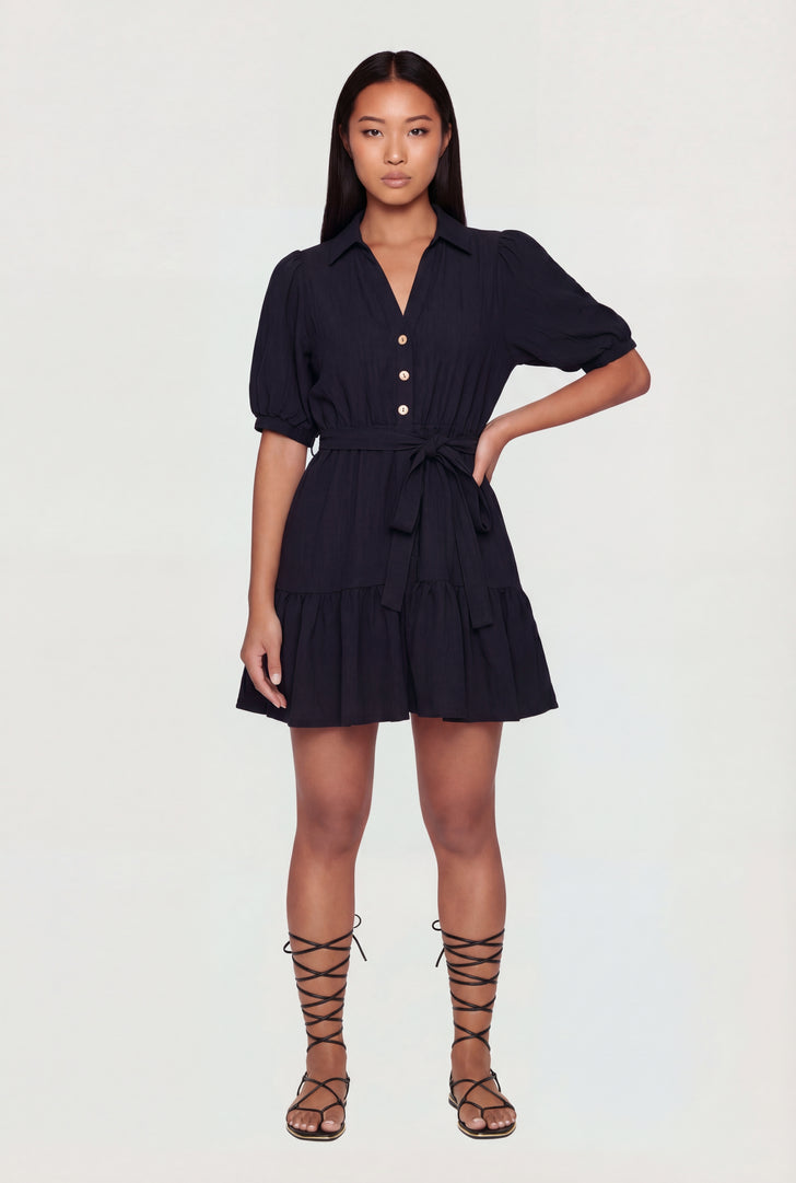 knee length dresses for ladies Pink Mini A Line Simple Homecoming Dresses Fit and Flare Skater Dress ARD1731 main image 1