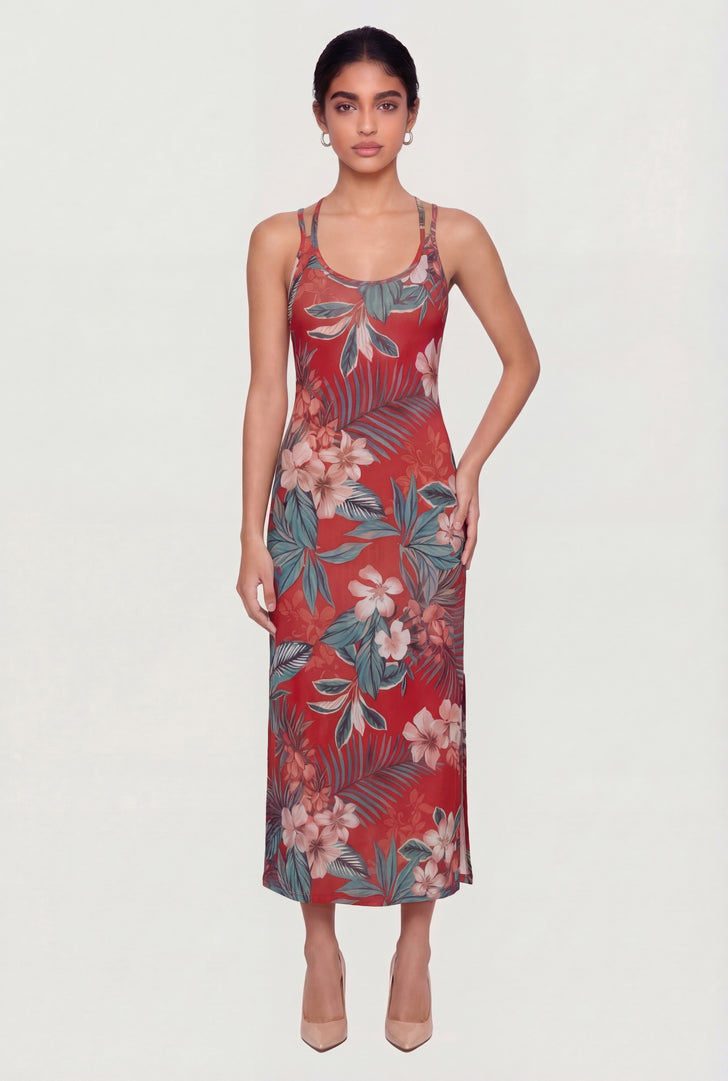 knee length dresses for ladies Tiered Chiffon Double Strap High Low Dress Petite / 6 / Light-Blue main image 0