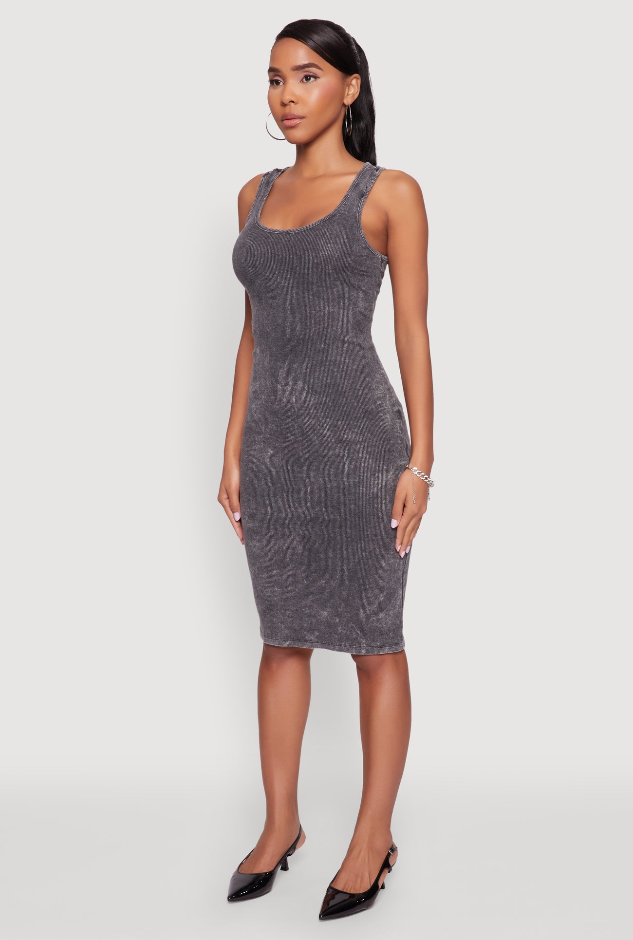 Trendy Mineral Wash Scoop Neck Racerback Tank Dress