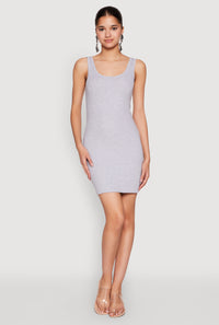 Rib Knit Scoop Neck Tank Mini Dress